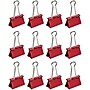 JAM Paper Large Binder Clips, 1" Capacity, Red, 12 Clips/Pack (340BCRE)~#|#~sp100189003_sc7