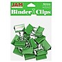 JAM Paper Colored Binder Clips, Medium,  5/8" Capacity, Green, 15/Pack (339BCGR)~#|#~sp100189014_sc7