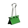 JAM Paper Colored Binder Clips, Medium,  5/8" Capacity, Green, 15/Pack (339BCGR)~#|#~sp100189026_sc7