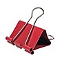 JAM Paper Large Binder Clips, 1" Capacity, Red, 12 Clips/Pack (340BCRE)~#|#~sp100189028_sc7