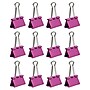 JAM Paper Large Binder Clips, 1" Capacity, Pink, 12 Clips/Pack (340BCPI)~#|#~sp100189030_sc7