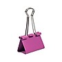 JAM Paper Large Binder Clips, 1" Capacity, Pink, 12 Clips/Pack (340BCPI)~#|#~sp100189032_sc7