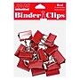 JAM Paper Colored Binder Clips, Medium,  5/8" Capacity, Red, 15/Pack (339BCRE)~#|#~sp100189039_sc7