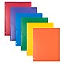 JAM Paper Heavy Duty 3-Hole Punched 2-Pocket Folder, Multicolored, Assorted Colors, 6/Pack (383HHPRGBYPBL)~#|#~sp100189054_sc7
