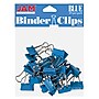 JAM Paper Colored Small Binder Clips, 3/8" Capacity, Blue, 25/pack (334BCBU)~#|#~sp100189066_sc7