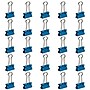 JAM Paper Colored Small Binder Clips, 3/8" Capacity, Blue, 25/pack (334BCBU)~#|#~sp100189081_sc7