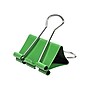 JAM Paper Colored Binder Clips, Medium,  5/8" Capacity, Green, 15/Pack (339BCGR)~#|#~sp100189083_sc7