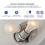 Adesso® Piedmont 71"H Brushed Steel 300W Torchiere Floor Lamp with Reading Light and White Plastic Shades (7202-22)~#|#~sp100563073_sc7