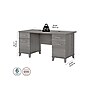 Bush Furniture Somerset 60"W Office Desk with Drawers, Platinum Gray (WC81228K)~#|#~sp101211868_sc7