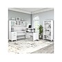 Bush Furniture Somerset 72"W 3 Position Sit to Stand L Shaped Desk with Hutch and Bookcase, White (SET017WH)~#|#~sp101295800_sc7