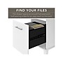 Bush Furniture Somerset 72"W 3 Position Sit to Stand L Shaped Desk with Hutch and Bookcase, White (SET017WH)~#|#~sp101295802_sc7