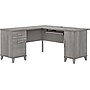 Bush Furniture Somerset 60"W L Shaped Desk with Storage, Platinum Gray (WC81230K)~#|#~sp101401299_sc7