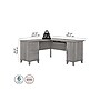 Bush Furniture Somerset 60"W L Shaped Desk with Storage, Platinum Gray (WC81230K)~#|#~sp101401303_sc7