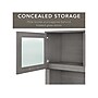 Bush Furniture Somerset 72"W L-Shaped Desk with Hutch, Lateral File Cabinet and Bookcase, Platinum Gray (SET012PG)~#|#~sp101401593_sc7
