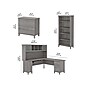 Bush Furniture Somerset 72"W L-Shaped Desk with Hutch, Lateral File Cabinet and Bookcase, Platinum Gray (SET012PG)~#|#~sp101401594_sc7