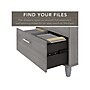 Bush Furniture Somerset 72"W L-Shaped Desk with Hutch, Lateral File Cabinet and Bookcase, Platinum Gray (SET012PG)~#|#~sp101401595_sc7
