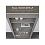 Bush Furniture Somerset 72"W L Shaped Desk with Hutch and 5 Shelf Bookcase, Platinum Gray (SET011PG)~#|#~sp101401622_sc7