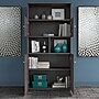 Bush Business Furniture Office 500 70"H 5-Shelf Bookcase with Doors, Storm Gray (OFB136SG)~#|#~sp101402965_sc7