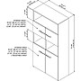 Bush Business Furniture Office 500 70"H 5-Shelf Bookcase with Doors, Storm Gray (OFB136SG)~#|#~sp101402968_sc7