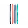 Poppin Work Happy Retractable Gel Pens, Fine Point, Black Ink, 4/Pack (106639)~#|#~sp101510010_sc7