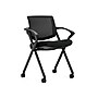 Offices To Go Mesh Back Fabric Office Nesting Chair, Black, 2/Carton (TDOTG11340B)~#|#~sp103015748_sc7