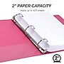 Samsill Earth's Choice Biobased 2" 3-Ring View Binders, Pink Berry (17366)~#|#~sp104481263_sc7