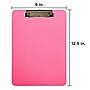JAM Paper Plastic Clipboard, Letter Size, Pink, 12/Pack (340926883AZ)~#|#~sp104484445_sc7