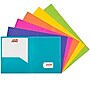 JAM Paper Heavy Duty 2-Pocket Plastic School Folders, Multicolored, Assorted Fashion Colors, 6/Pack (383HFASSRT)~#|#~sp105848669_sc7