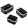 Advantus Nantucket Weave Bins, Black/White, 3/Pack (39220)~#|#~sp105964602_sc7