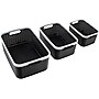 Advantus Nantucket Weave Bins, Black/White, 3/Pack (39220)~#|#~sp105964604_sc7