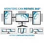 Mount-It! Adjustable Triple Monitor Stand, Up to 27", Black (MI-2789XL)~#|#~sp106058279_sc7