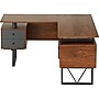 Techni Mobili 59" L-Shaped Desk with Drawers and File Cabinet, Walnut/Black (RTA-4809DL-WAL)~#|#~sp106554237_sc7