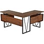 Techni Mobili 59" L-Shaped Desk with Drawers and File Cabinet, Walnut/Black (RTA-4809DL-WAL)~#|#~sp106554239_sc7