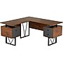 Techni Mobili 59" L-Shaped Desk with Drawers and File Cabinet, Walnut/Black (RTA-4809DL-WAL)~#|#~sp106554241_sc7