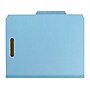 Smead 100% Recycled Pressboard Classification Folder, 2 Dividers, 2" Expansion, Letter, Blue 10/Box (14021)~#|#~sp106969813_sc7