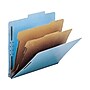 Smead 100% Recycled Pressboard Classification Folder, 2 Dividers, 2" Expansion, Letter, Blue 10/Box (14021)~#|#~sp106969815_sc7