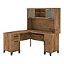 Bush Furniture Somerset 60"W L Shaped Desk with Hutch, Fresh Walnut (SET002FW)~#|#~sp108325835_sc7