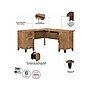 Bush Furniture Somerset 60"W L Shaped Desk with Hutch, Fresh Walnut (SET002FW)~#|#~sp108325837_sc7