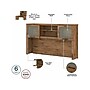 Bush Furniture Somerset 60"W L Shaped Desk with Hutch, Fresh Walnut (SET002FW)~#|#~sp108325838_sc7