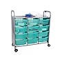 Gratnells Callero Sanitation Cart, Silver/Kiwi Green (SASET07292929)~#|#~sp108586743_sc7
