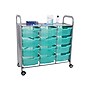 Gratnells Callero Sanitation Cart, Silver/Kiwi Green (SASET07292929)~#|#~sp108586744_sc7