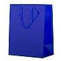 JAM Paper Glossy Gift Bag with Rope Handles, 10" x 5" x 13", Blue, 3 Bags/Pack (673GLBUB)~#|#~sp109345481_sc7