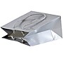 JAM Paper Glossy Gift Bag with Rope Handles, 6.5" x 6.5" x 3.5", Silver, 3 Bags/Pack (896GLSIA)~#|#~sp109345545_sc7