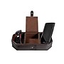 Club Rochelier 3-Compartment Leather Desk Caddy, Brown (ZN4139)~#|#~sp109592877_sc7