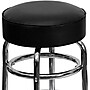 Flash Furniture Bruno Traditional Metal Double Ring Barstool without Back, Black (XUD100)~#|#~sp109852970_sc7