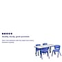 Flash Furniture Emmy Rectangular Activity Table Set, 23.625" x 47.25", Height Adjustable, Blue (YU06034RECTBLBL)~#|#~sp109854689_sc7