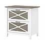 Bush Furniture Key West 2-Drawer Lateral File Cabinet, Letter/Legal, Shiplap Gray/Pure White, 30" (KWF130G2W-03)~#|#~sp109940264_sc7