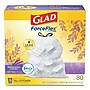Glad OdorShield Tall Kitchen Drawstring Bags, 13 gal, 0.95 mil, 24" x 27.38", White, 80/Box (CLO78902BX)~#|#~sp111251905_sc7