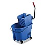 Rubbermaid WaveBrake 2.0 Bucket/Wringer Combos, Side-Press, 35 qt, Plastic, Blue (RCPFG758888BLUE)~#|#~sp111255535_sc7