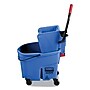 Rubbermaid WaveBrake 2.0 Bucket/Wringer Combos, Side-Press, 35 qt, Plastic, Blue (RCPFG758888BLUE)~#|#~sp111255536_sc7